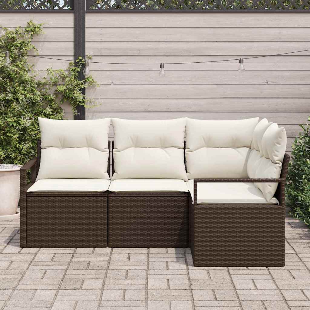 Set sofe 4 pcs Smeđa poliratan