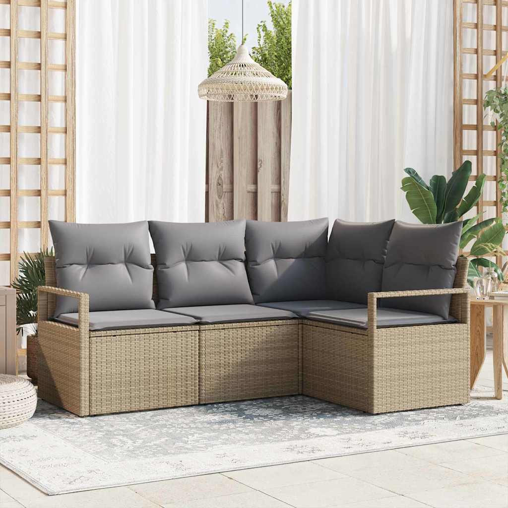 Set sofe 4 pcs Bež poliratan