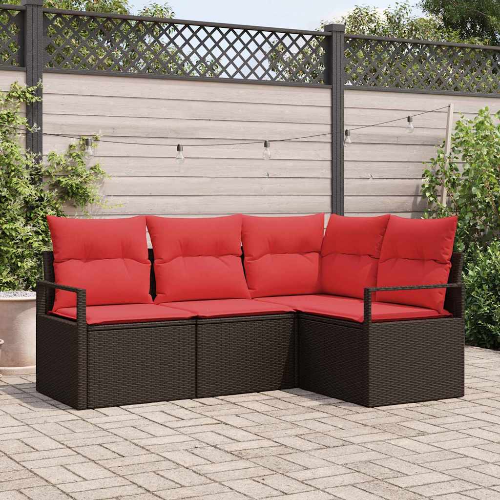 Set sofe 4 pcs Smeđa poliratan