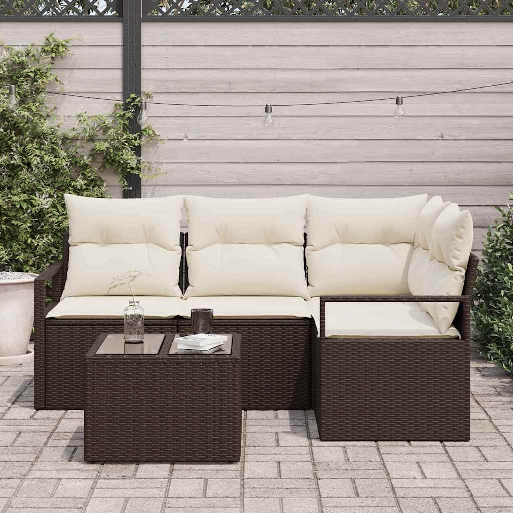Set sofe 5 pcs Smeđa poliratan