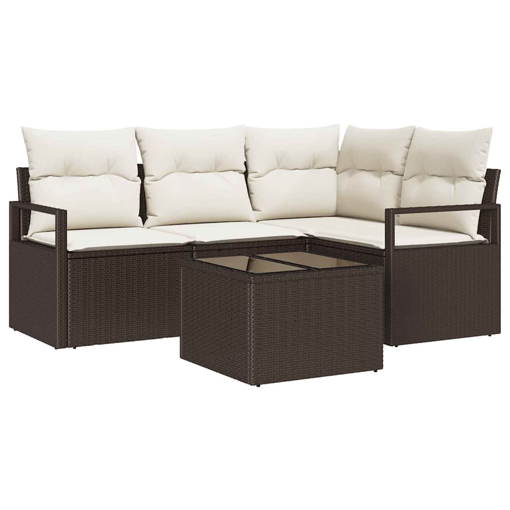 Set sofe 5 pcs Smeđa poliratan