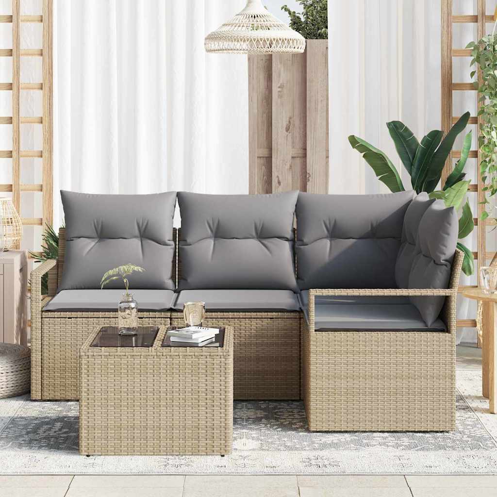 Set sofe 5 pcs Bež poliratan