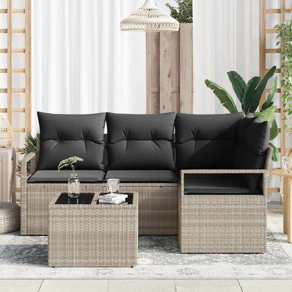Set sofe 5 pcs Svjetlosiva poliratan