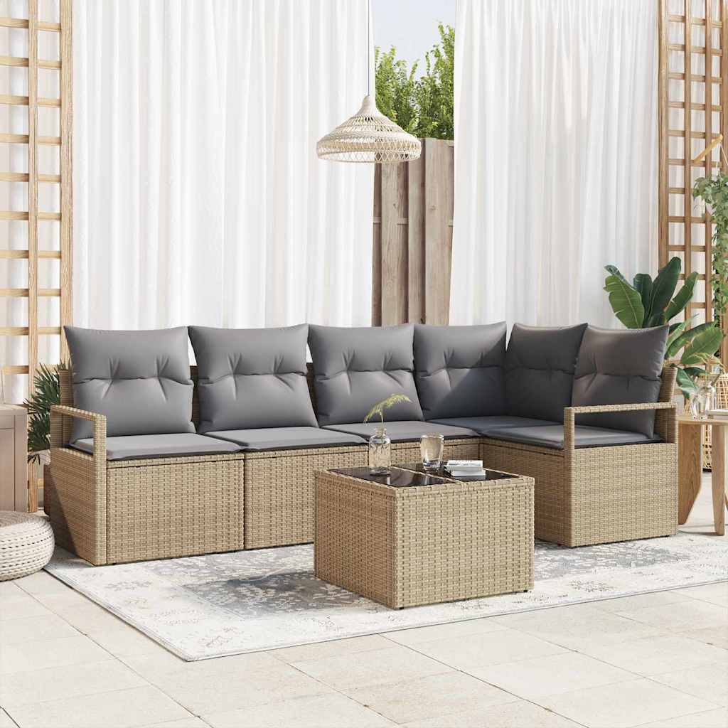 Set sofe 6 pcs Bež poliratan