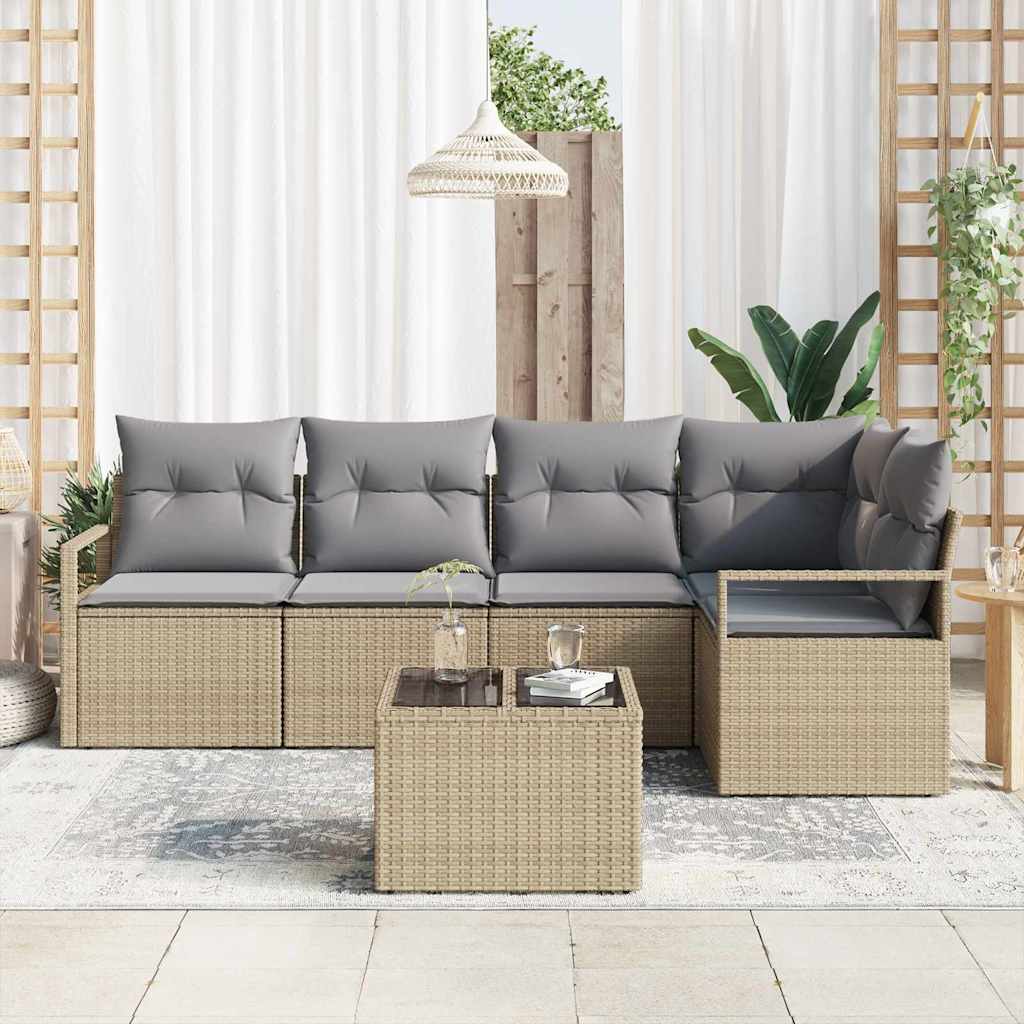 Set sofe 6 pcs Bež poliratan
