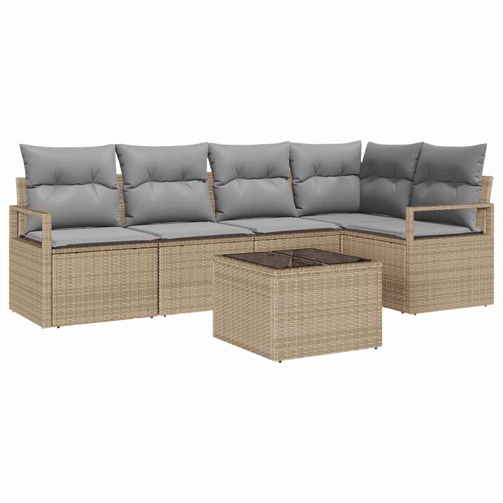 Set sofe 6 pcs Bež poliratan