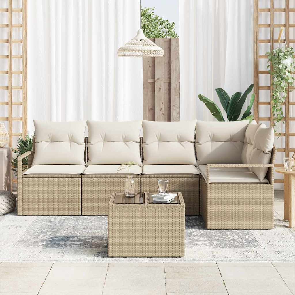 Set sofe 6 pcs Bež poliratan