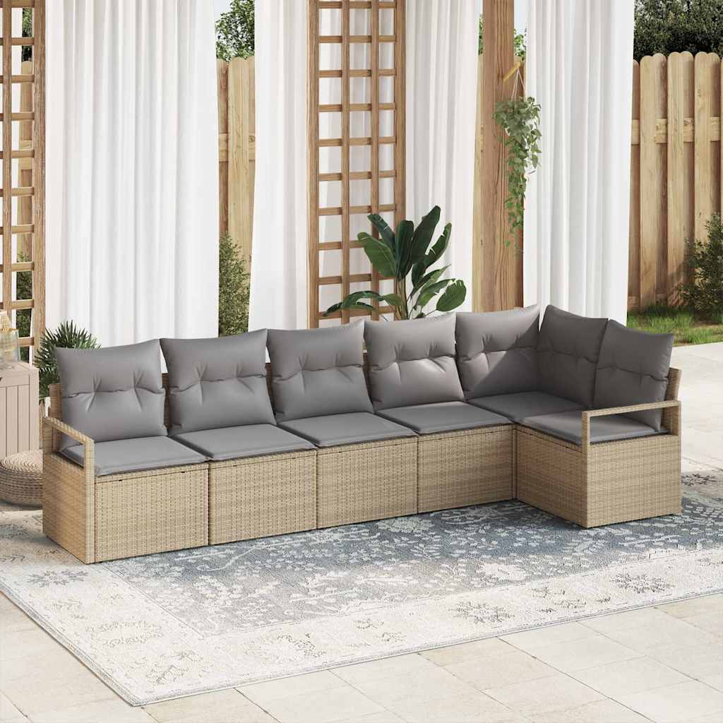 Set sofe 6 pcs Bež poliratan