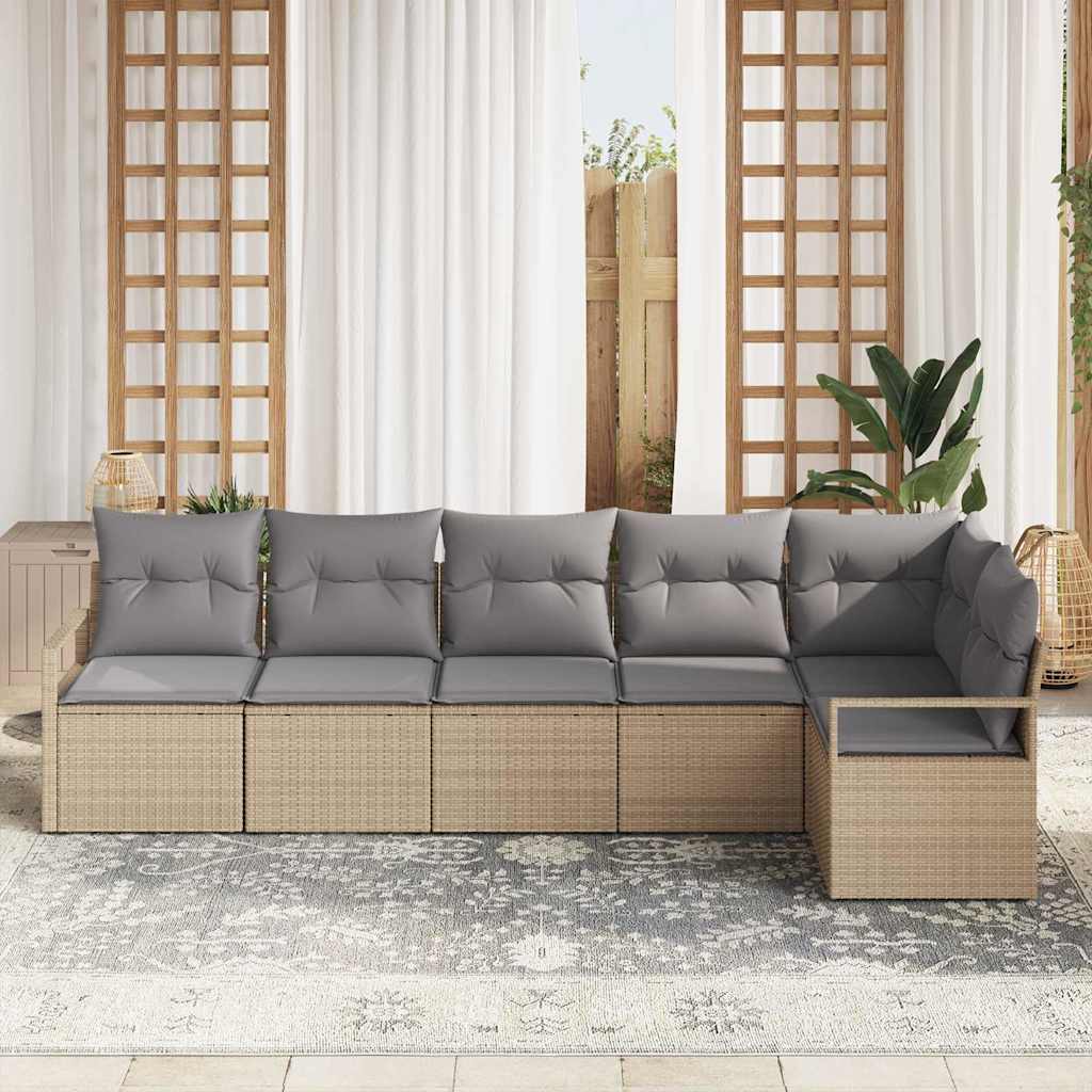 Set sofe 6 pcs Bež poliratan
