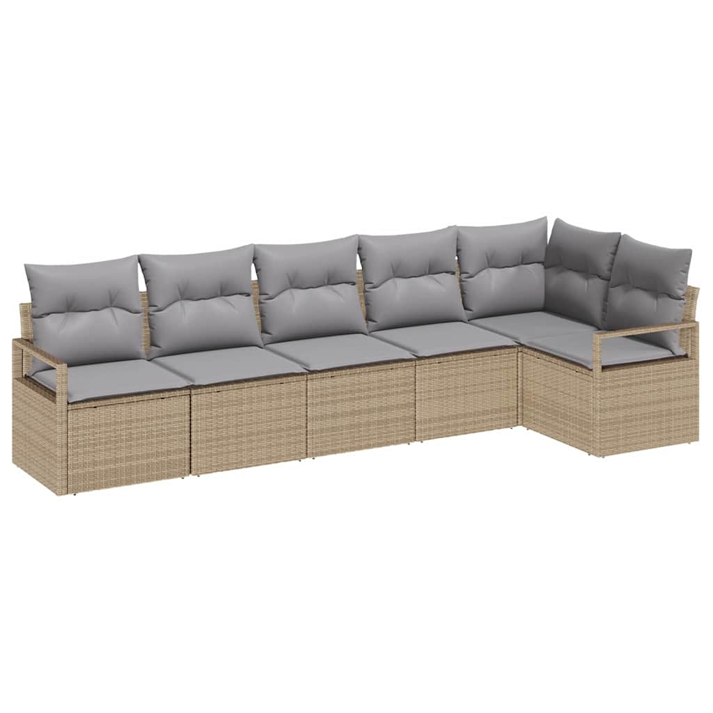 Set sofe 6 pcs Bež poliratan