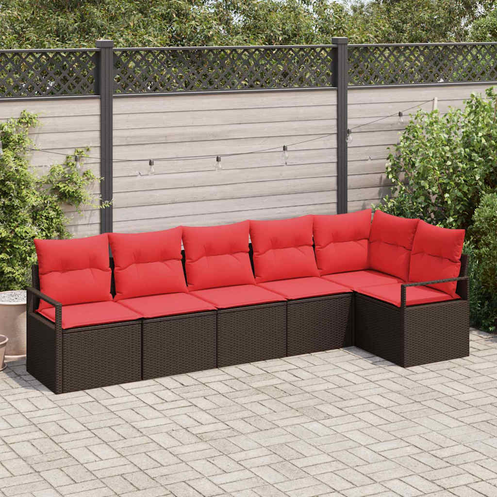 Set sofe 6 pcs Smeđa poliratan