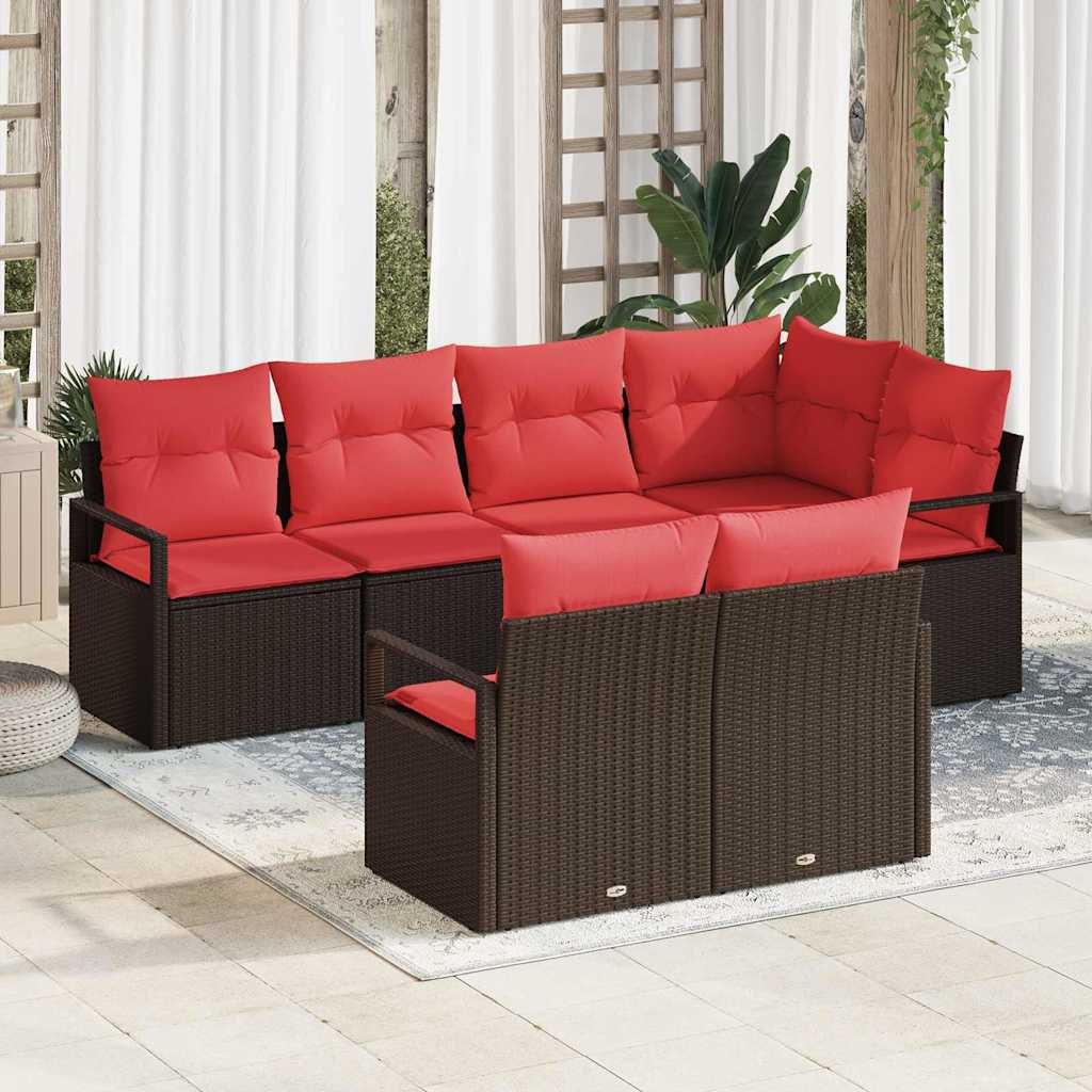 Set sofe 7 pcs Smeđa poliratan
