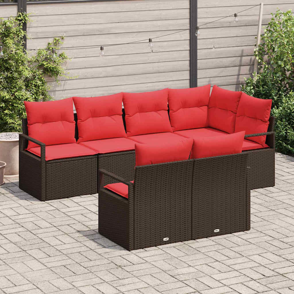 Set sofe 7 pcs Smeđa poliratan