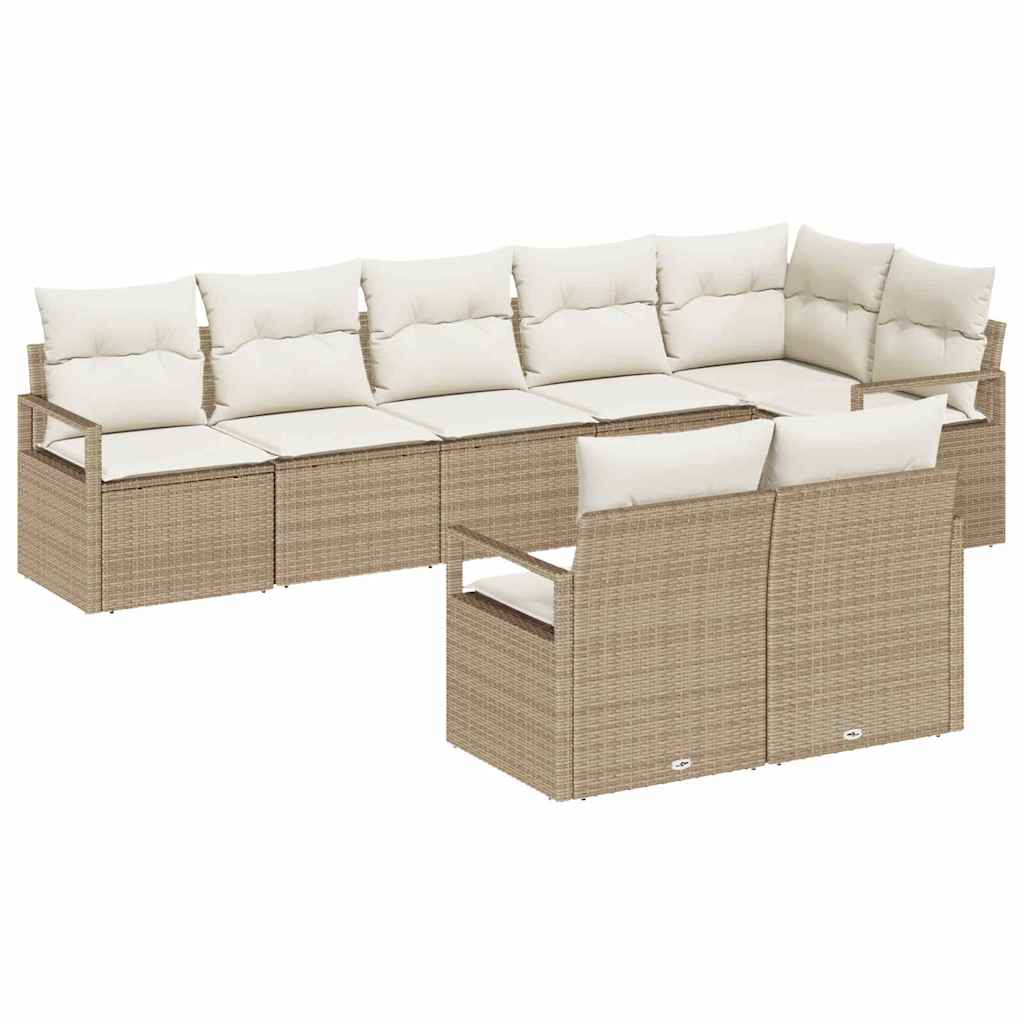 Set sofe 8 pcs Bež poliratan