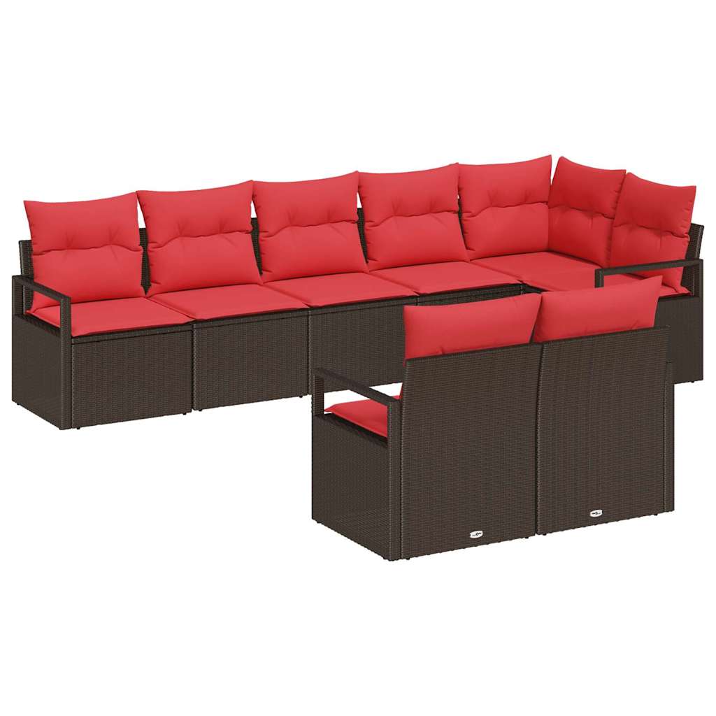 Set sofe 8 pcs Smeđa poliratan