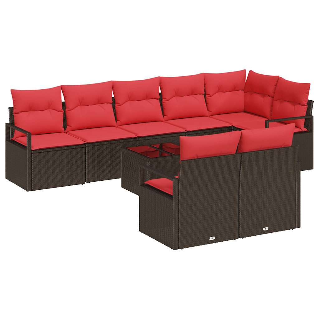 Set sofe 9 pcs Smeđa poliratan