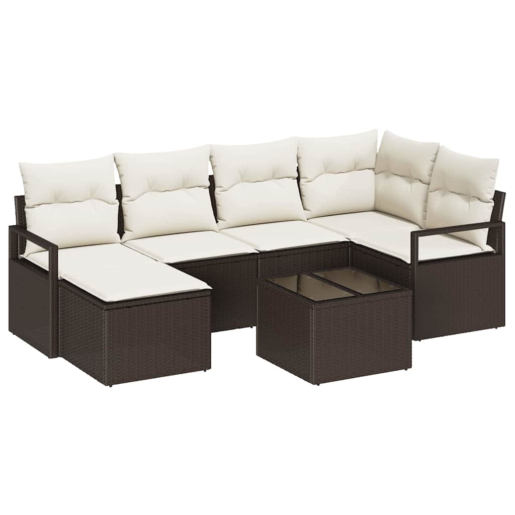 Set sofe 7 pcs Smeđa poliratan