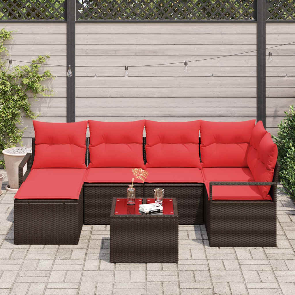 Set sofe 7 pcs Smeđa poliratan