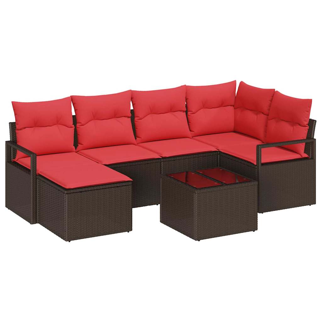 Set sofe 7 pcs Smeđa poliratan