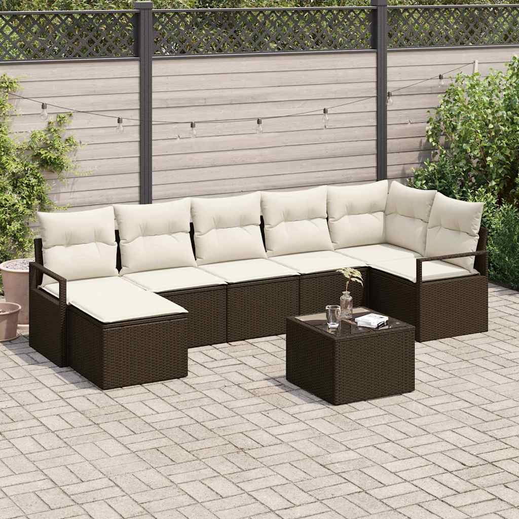 Set sofe 8 pcs Smeđa poliratan