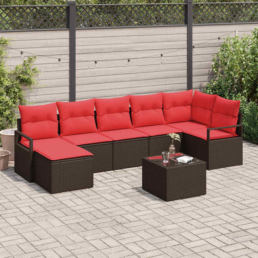 Set sofe 8 pcs Smeđa poliratan