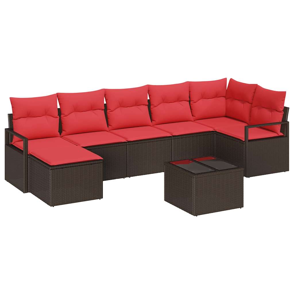 Set sofe 8 pcs Smeđa poliratan