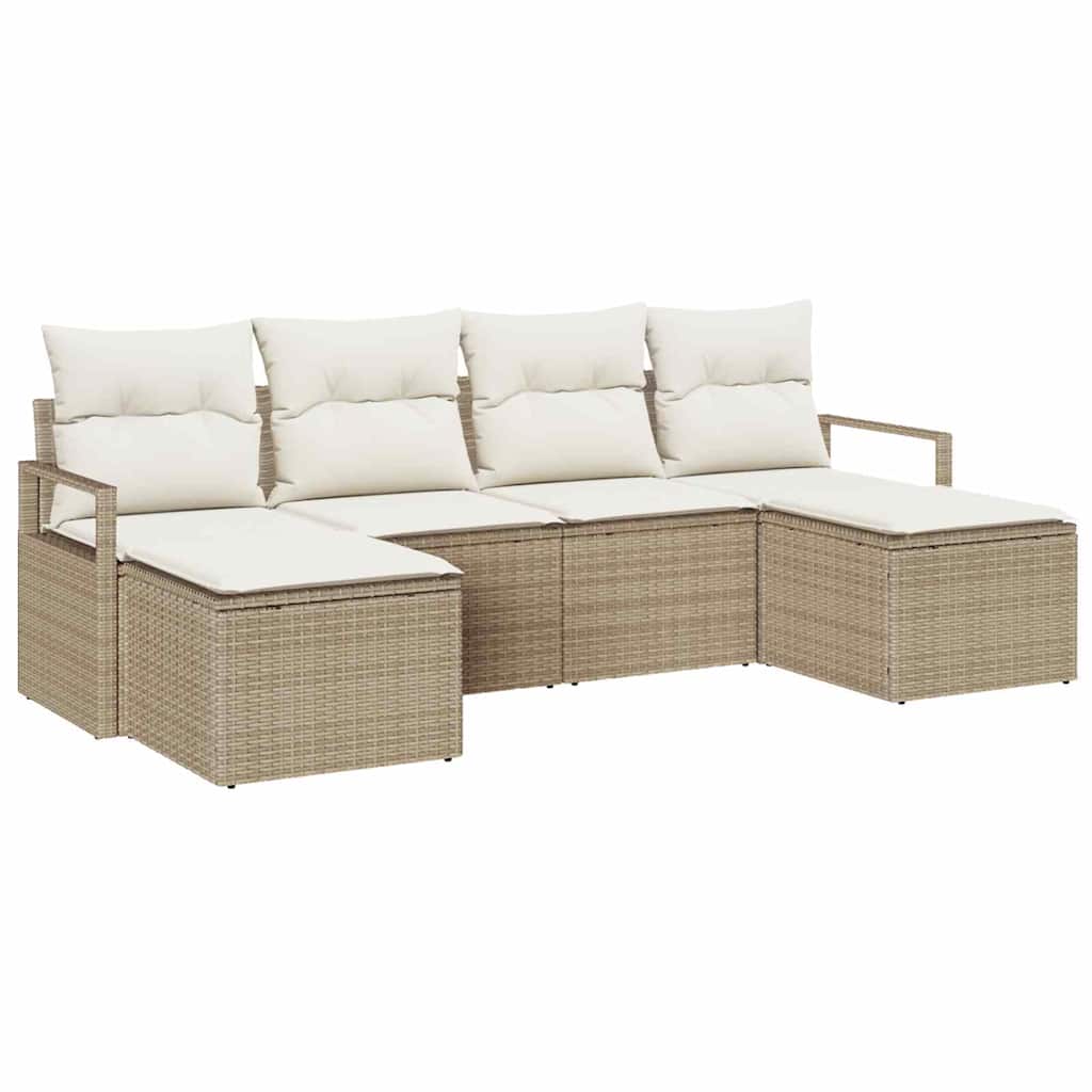 Set sofe 6 pcs Bež poliratan