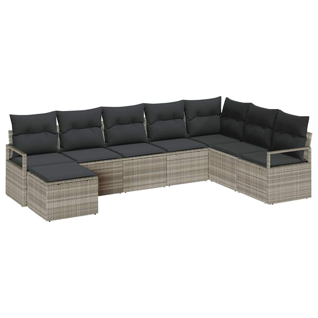 Set sofe s jastukom 8 pcs Svjetlosiva poliratan