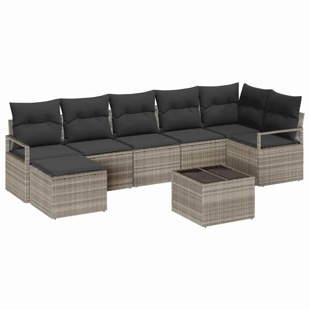 Set sofe s jastukom 9 pcs Svjetlosiva poliratan
