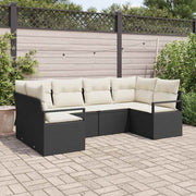 Set sofe 6 kom. Crna poliratan 234 x 122 x 85 cm