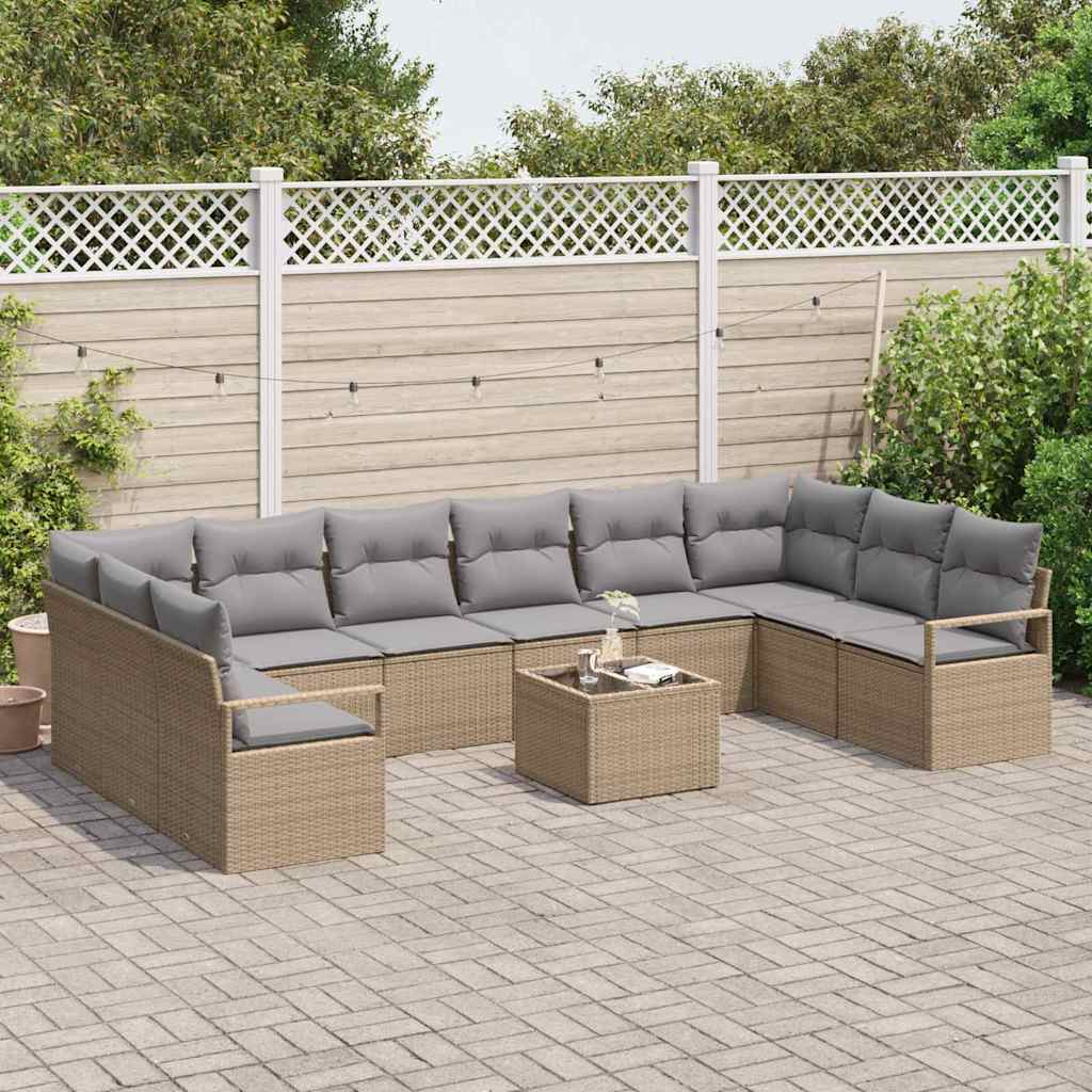 Set sofe s jastukom 11 pcs Bež poliratan