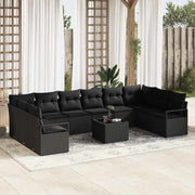 Set sofe s jastukom 11 pcs Crna poliratan