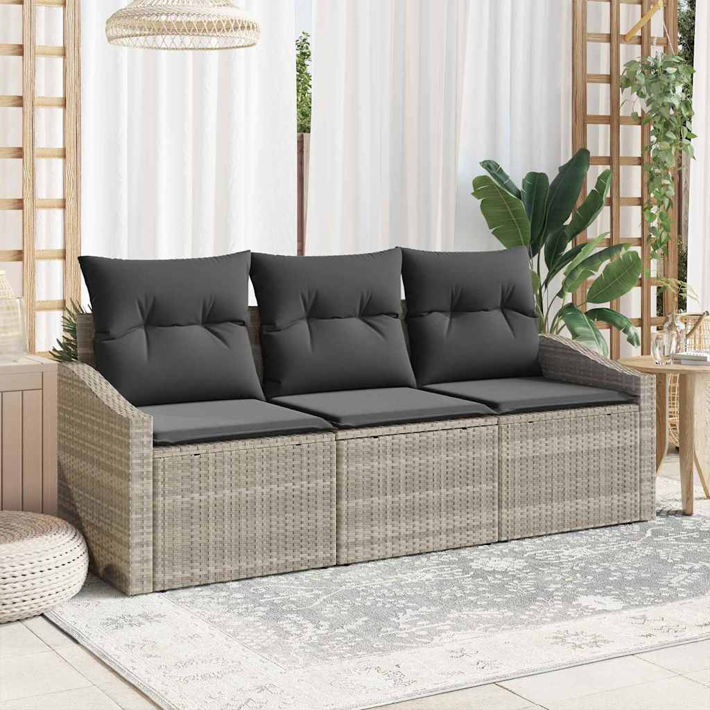 Set sofe s jastukom 3 pcs Svjetlosiva poliratan