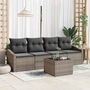 Set sofe s jastukom s jastukom 5 pcs Siva poliratan