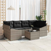 Set sofe s jastukom s jastukom 7 pcs Siva poliratan