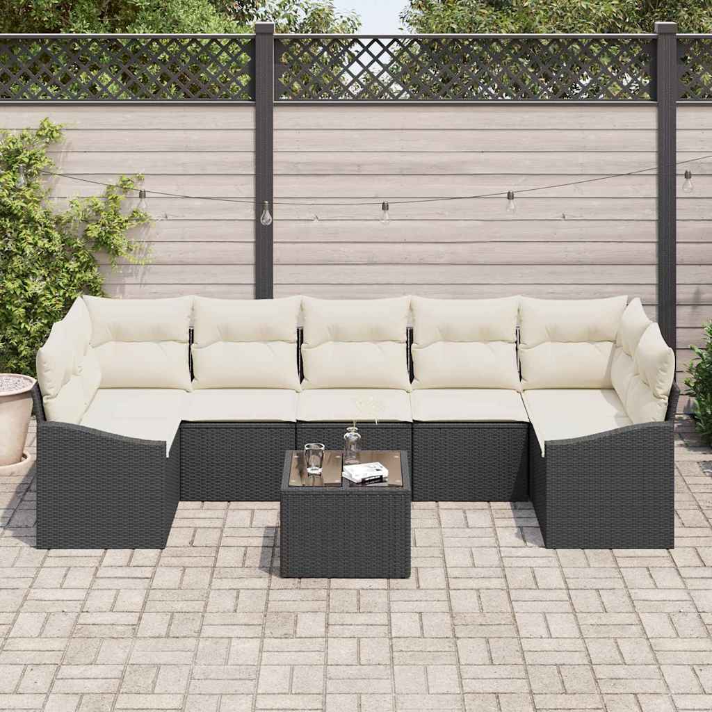 Set sofe s jastukom Crna i Krema 55 x 55 x 37 cm poliratan