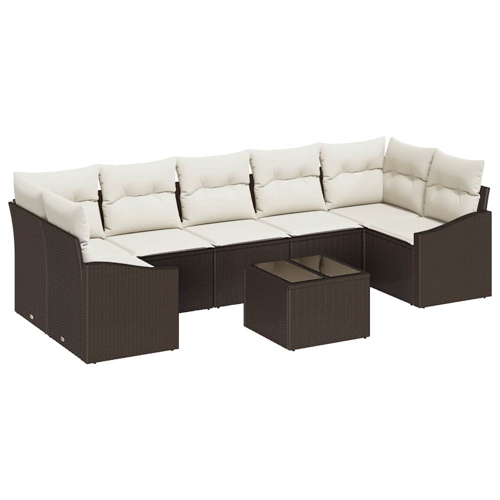 Set sofe s jastukom Smeđa i krem 55 x 55 x 37 cm poliratan