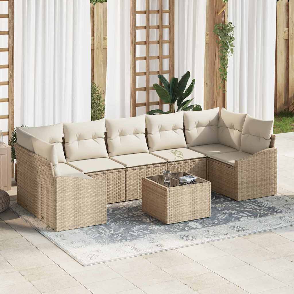 Set sofe s jastukom Bež i krema 55 x 55 x 37 cm poliratan