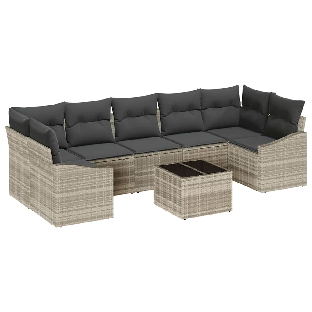 Set sofe s jastukom Svijetlo siva 55 x 55 x 37 cm poliratan