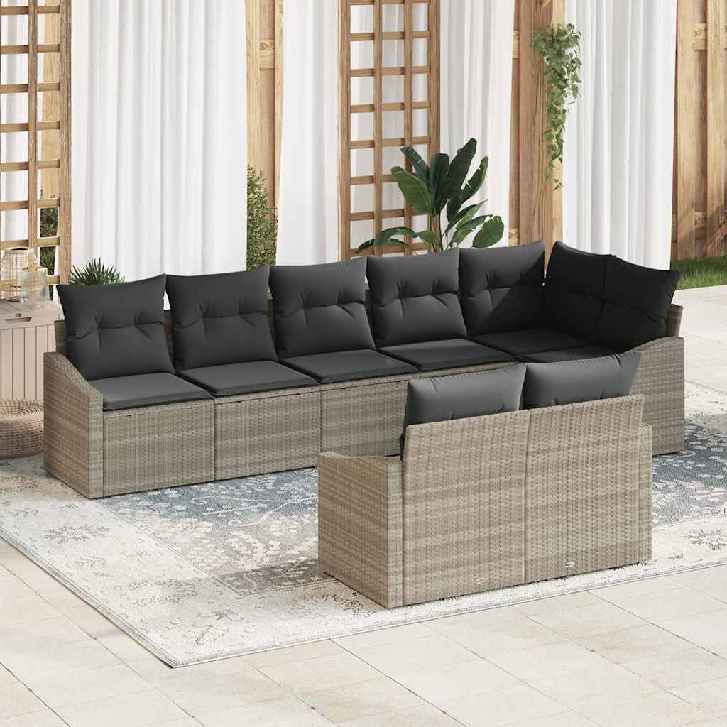 Set sofe s jastukom 8 pcs Svjetlosiva poliratan