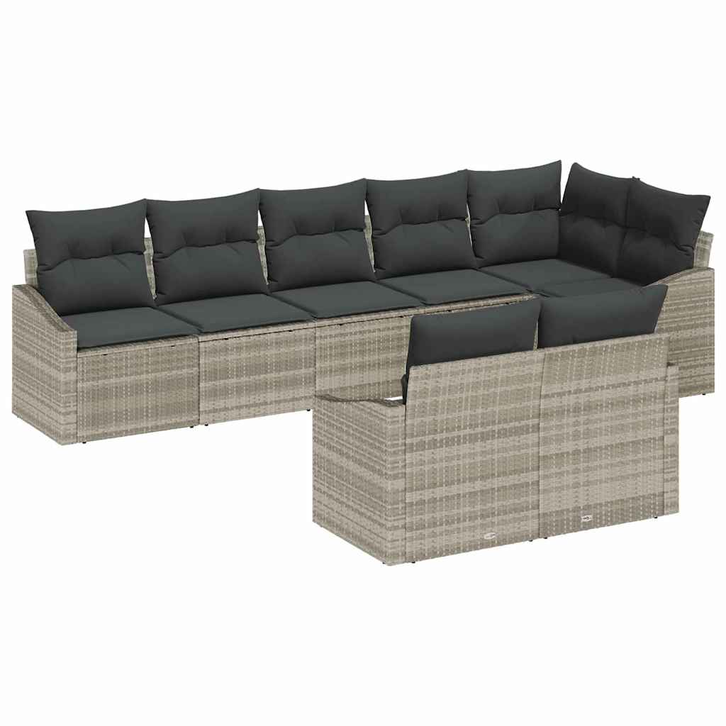 Set sofe s jastukom 8 pcs Svjetlosiva poliratan