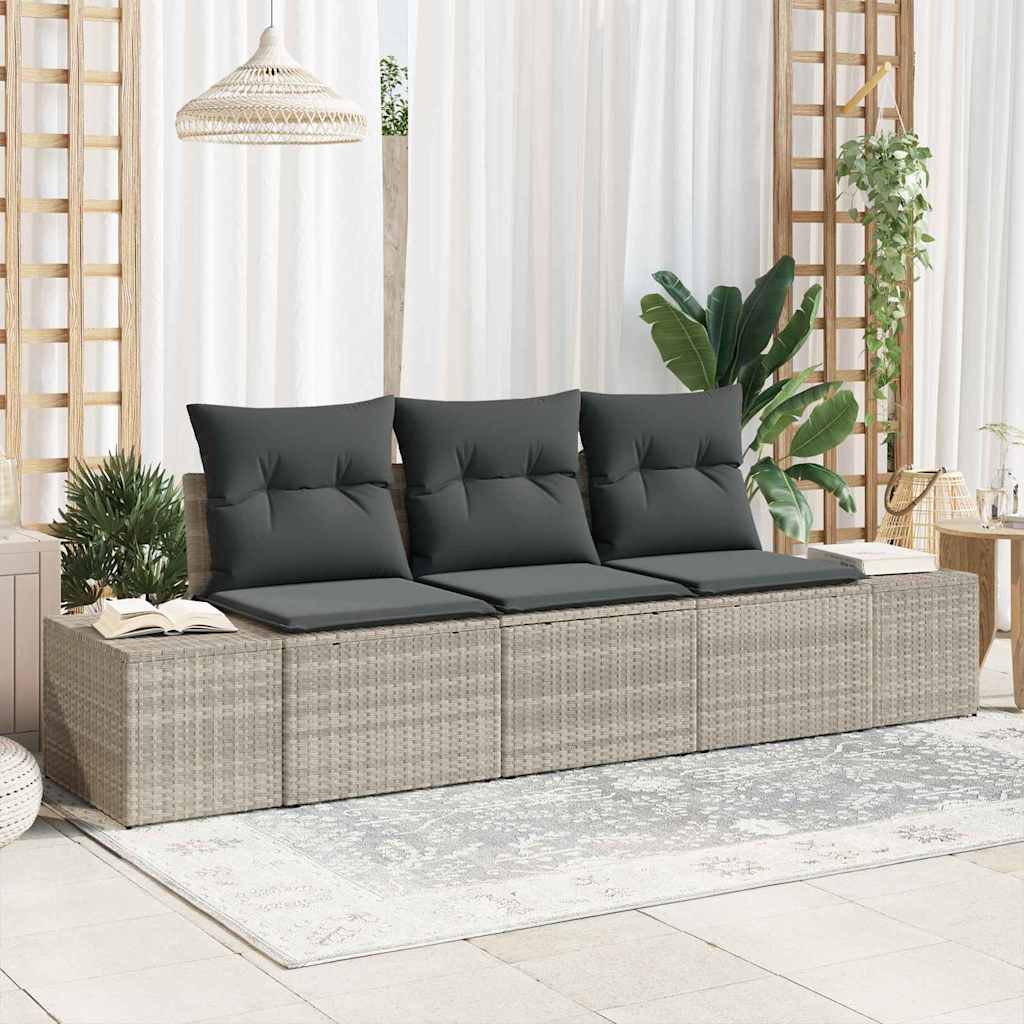 Set sofe s jastukom 3 pcs Svjetlosiva poliratan