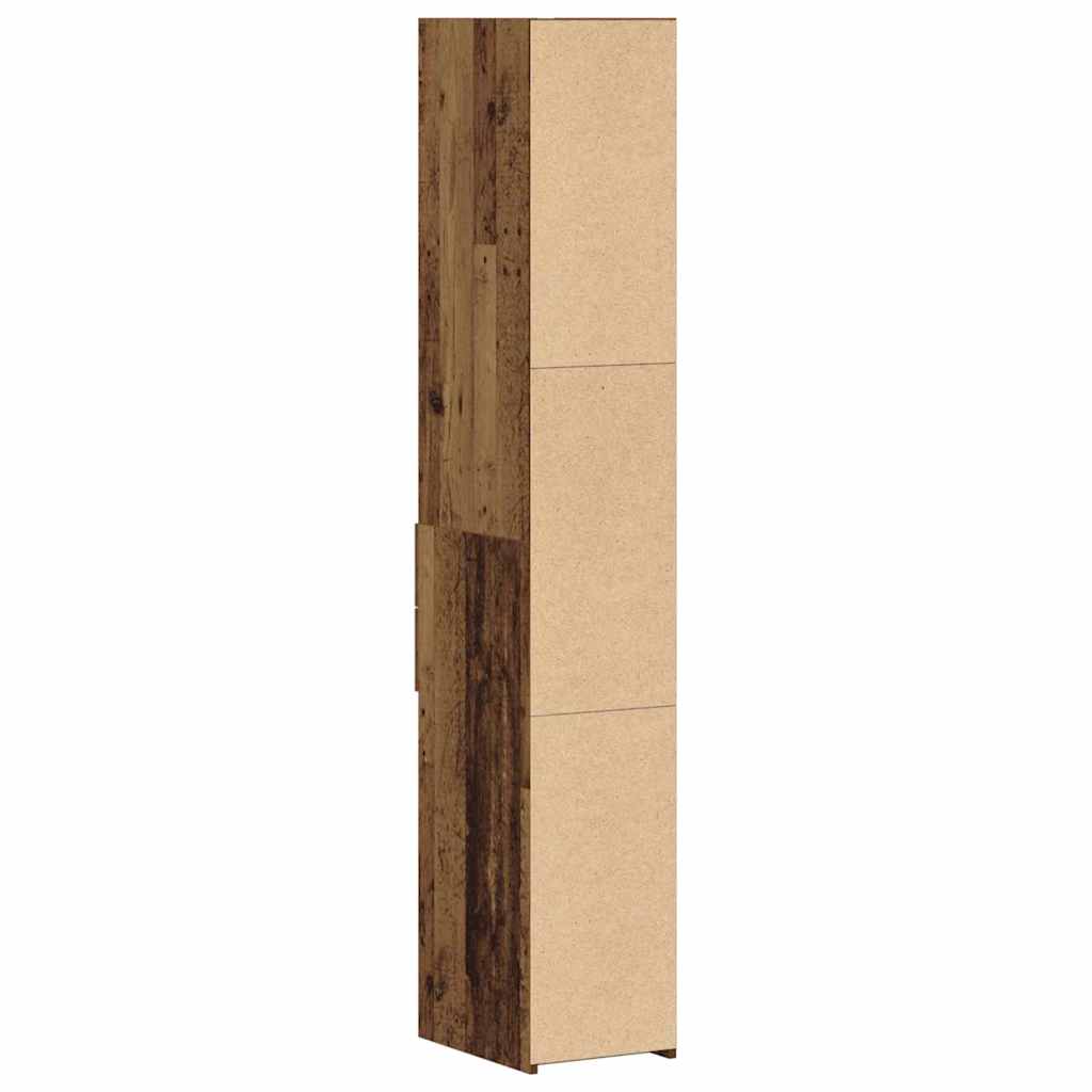 Police za knjige s ladicama Staro drvo 30 x 42.4 x 185.2 cm