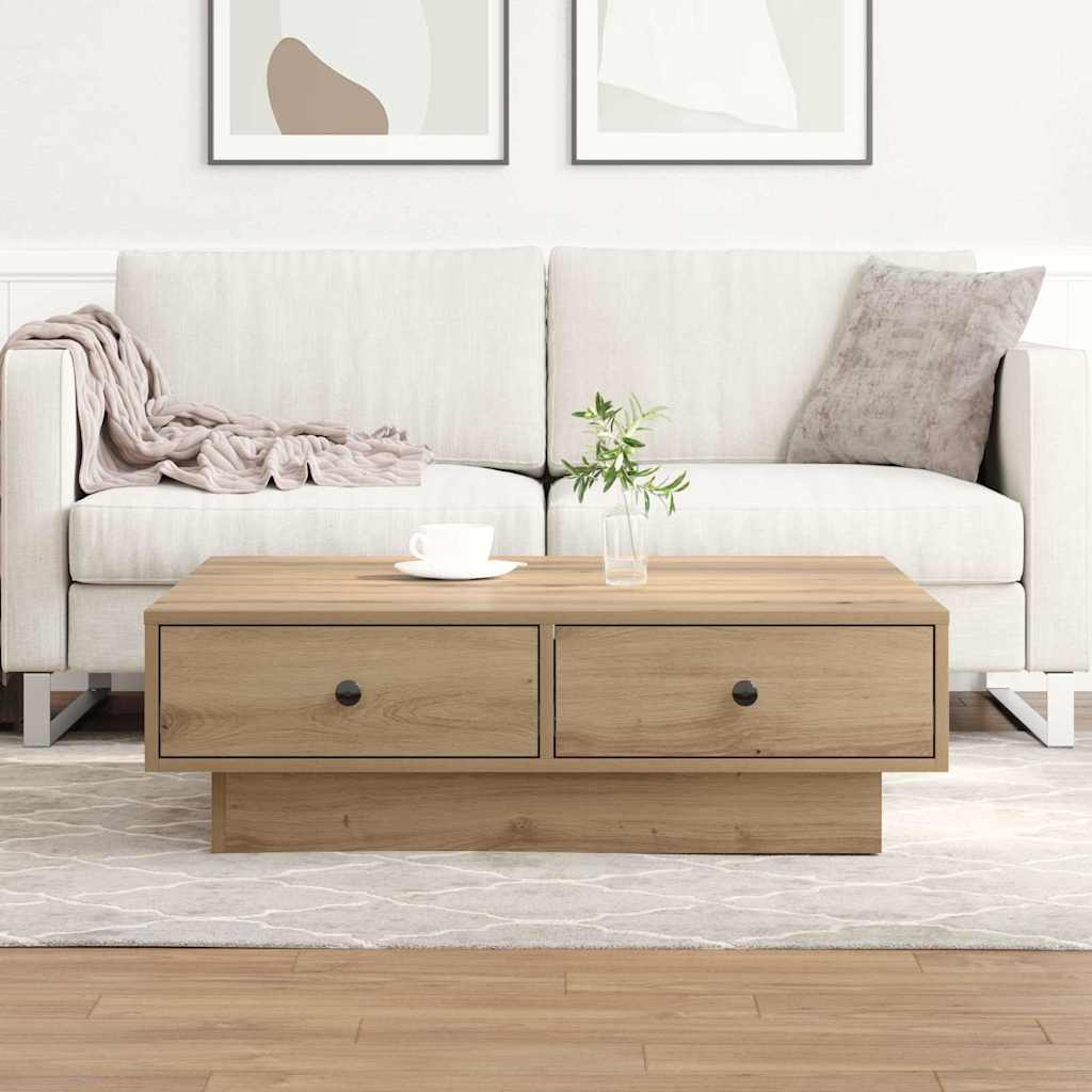 Kava Stol Umjetnički hrast 90 x 90 x 28 cm Konstruirano drvo
