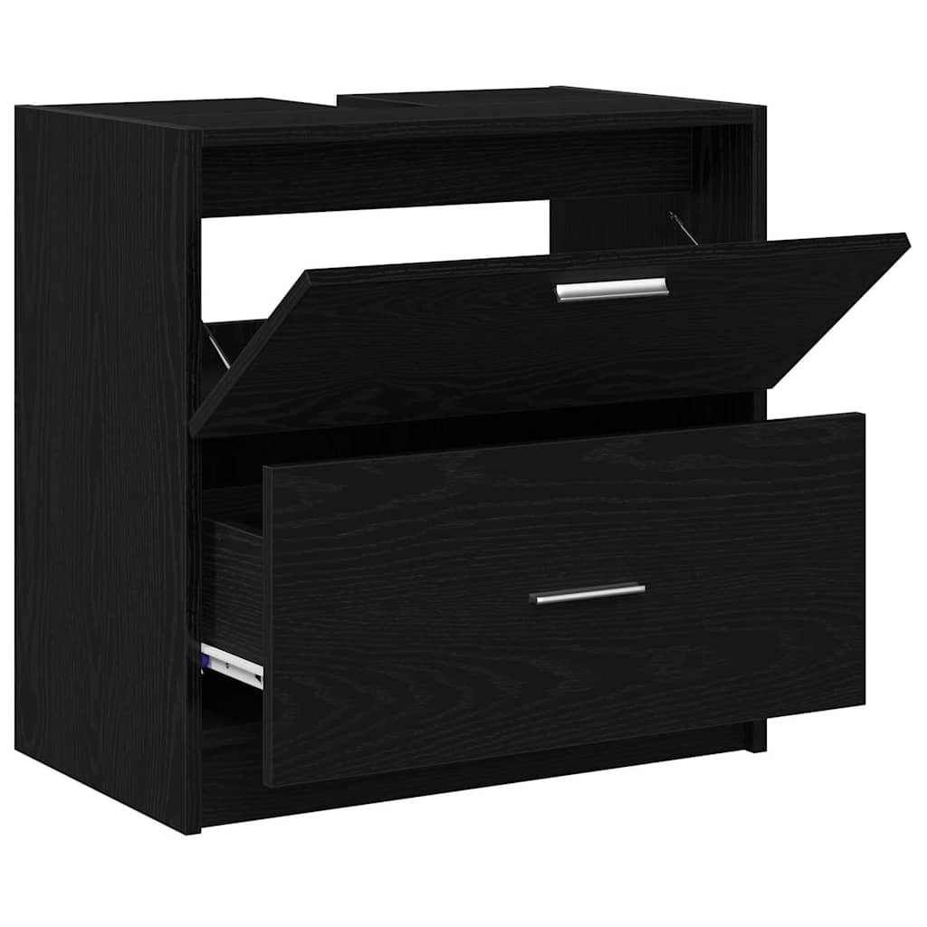 Kupaonski ormar Crni hrast 59 x 37 x 59 cm Konstruirano drvo