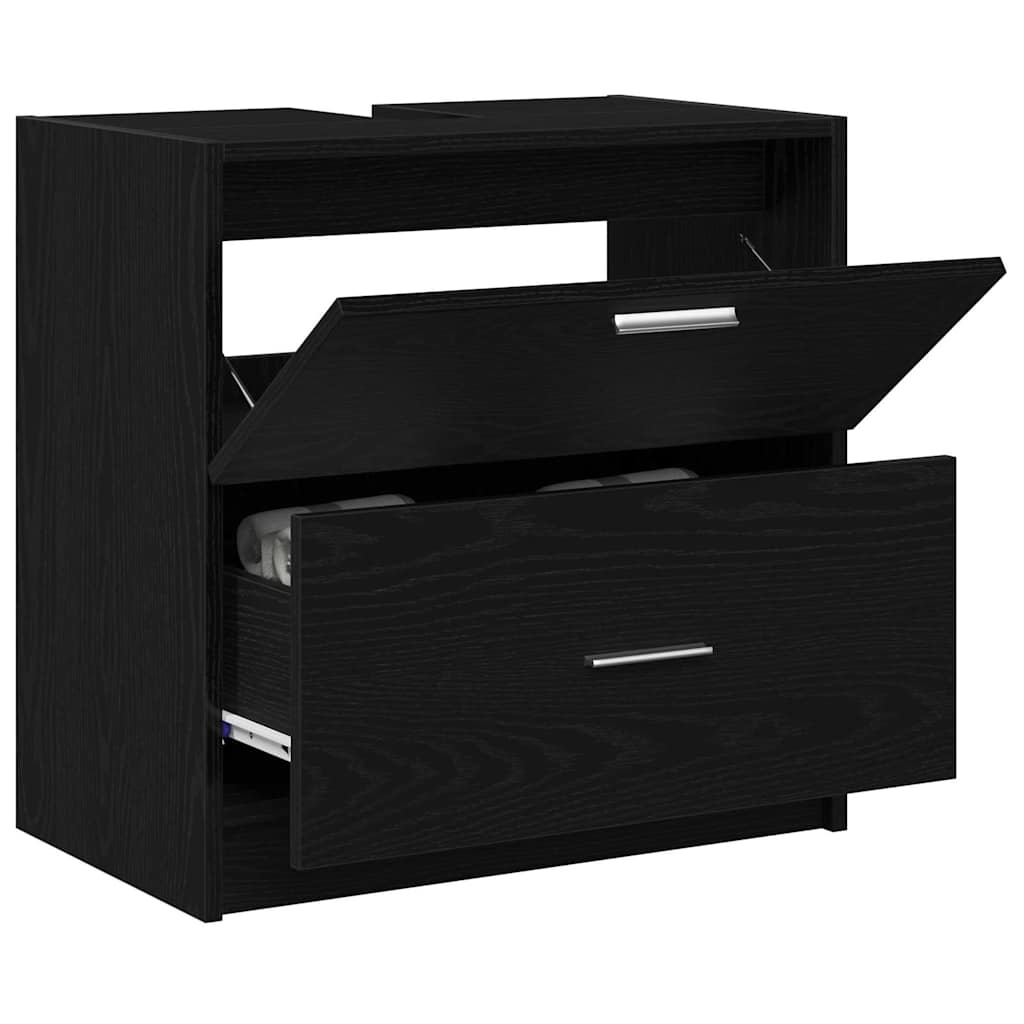 Kupaonski ormar Crni hrast 59 x 37 x 59 cm Konstruirano drvo