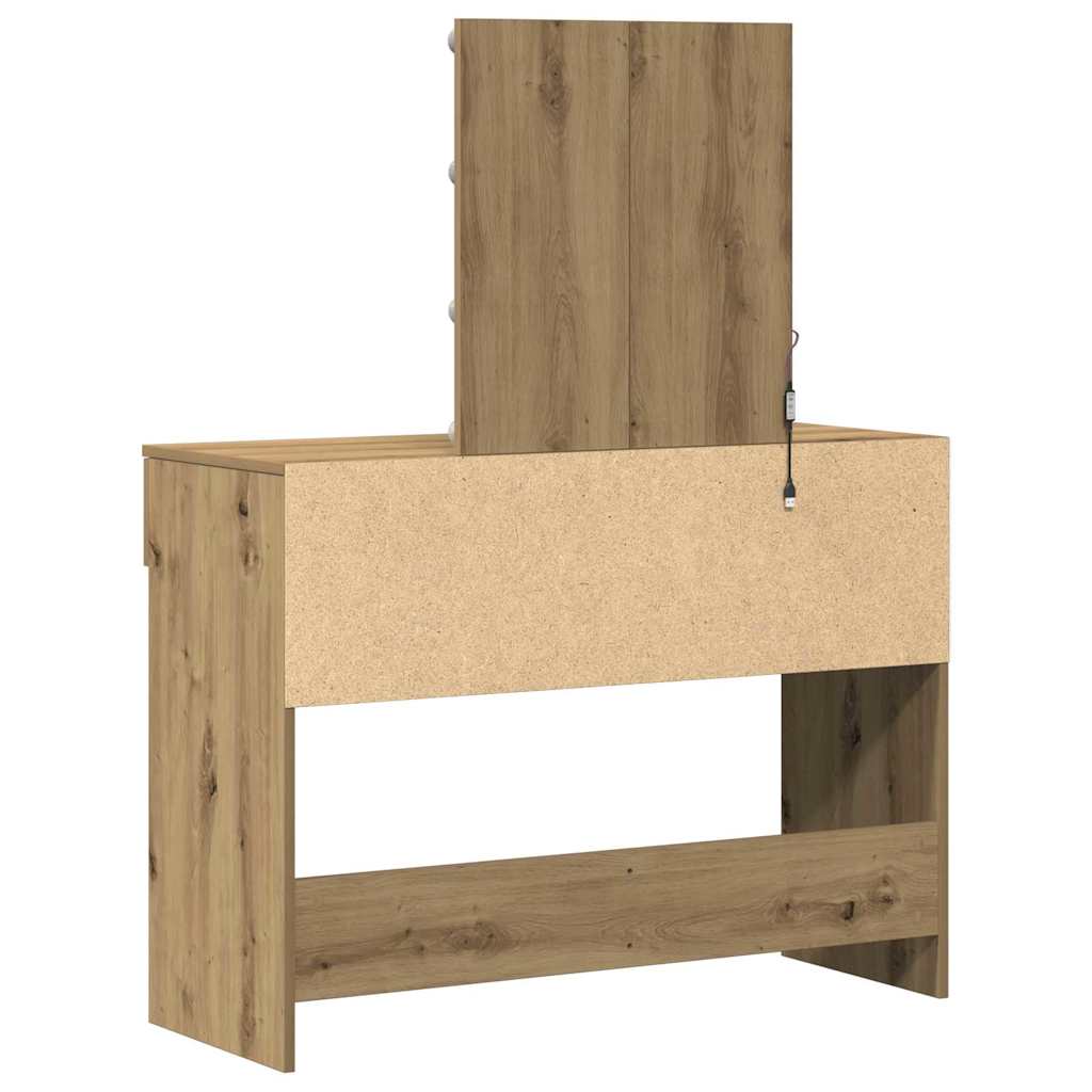 Toaletni stol s ladicama Umjetnički hrast 100 x 40 x 130 cm