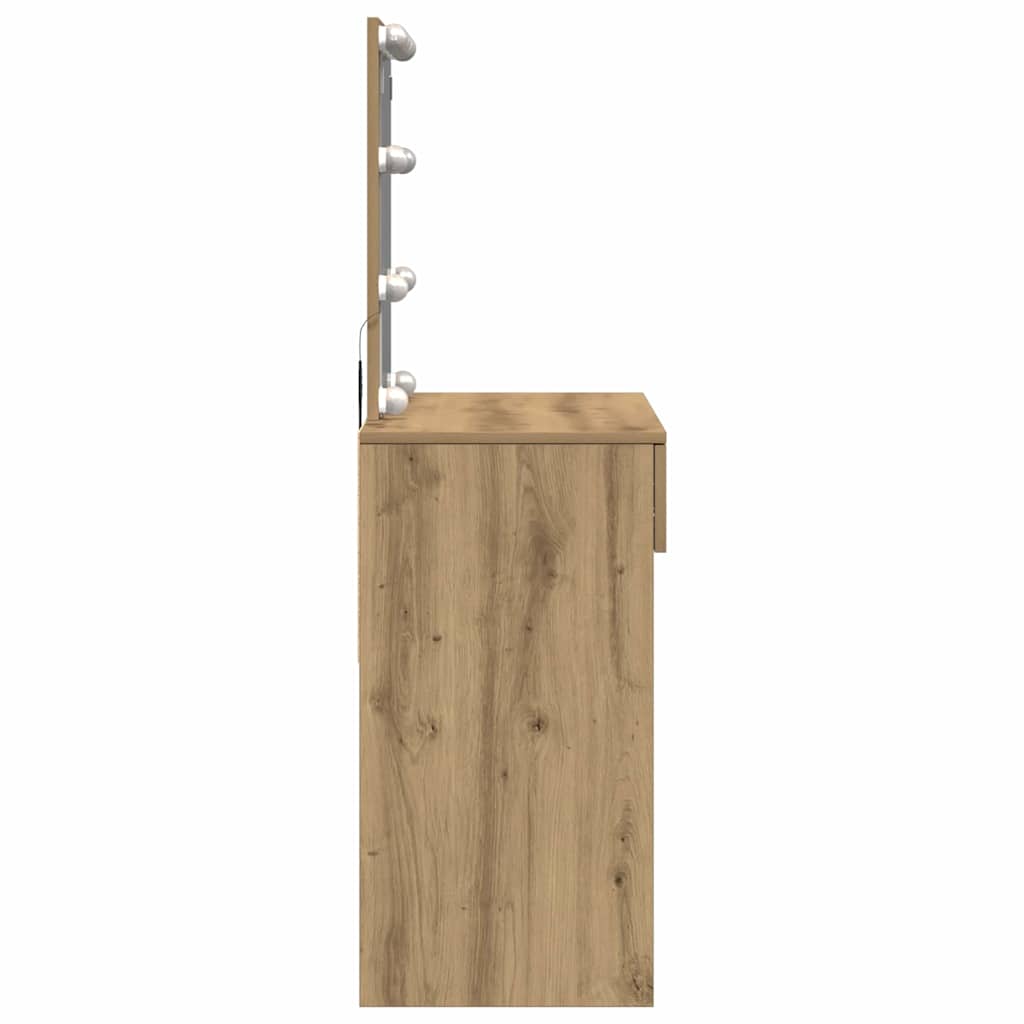 Toaletni stol s ladicama Umjetnički hrast 100 x 40 x 130 cm
