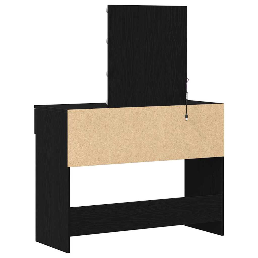 Toaletni stol Crni hrast 100 x 40 x 130 cm Konstruirano drvo