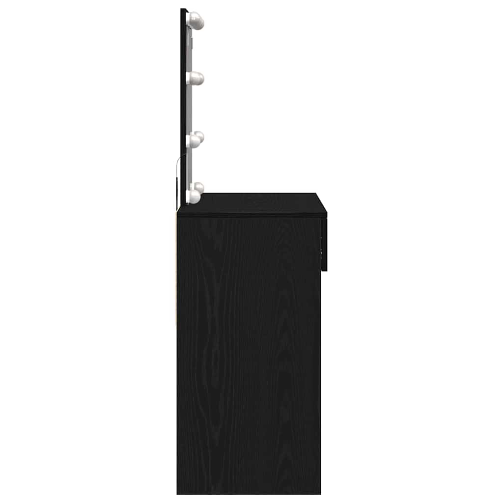 Toaletni stol Crni hrast 100 x 40 x 130 cm Konstruirano drvo